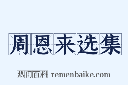 周恩来选集是什么意思的图片